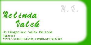 melinda valek business card